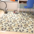 thumbnail image 1 of Well Woven Animal Prints Leopard Pattern Beige Flat Pile Easy to Clean 5' x 7' Area Rug, 1 of 1