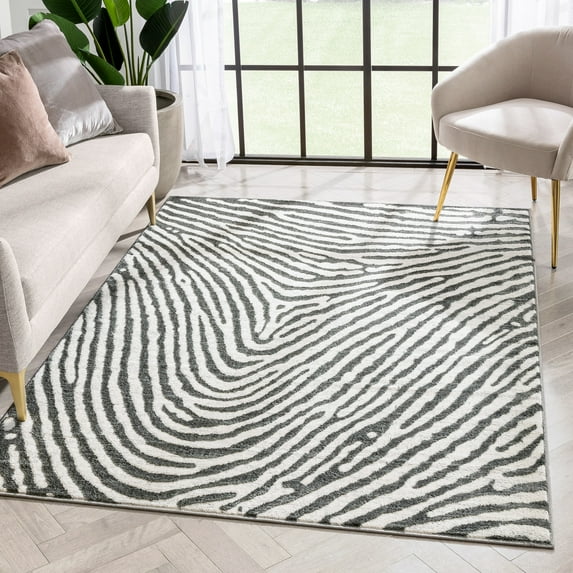 Well Woven Antalia Asiya Modern Geometric Pattern Grey 7'10" x 10'6" Area Rug