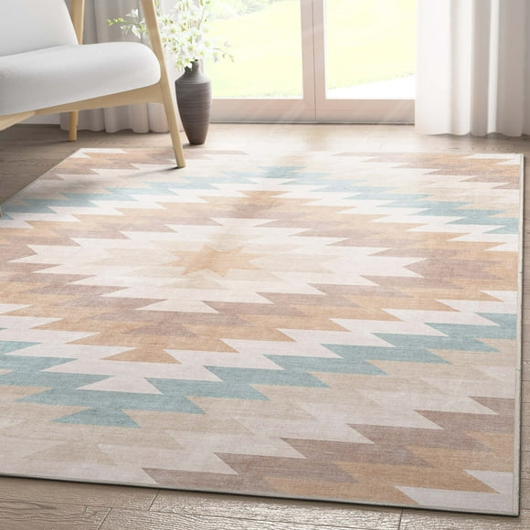 Well Woven Apollo Albuquerque Vintage Southwestern Beige Flatweave 3'3" x 5' Area Rug