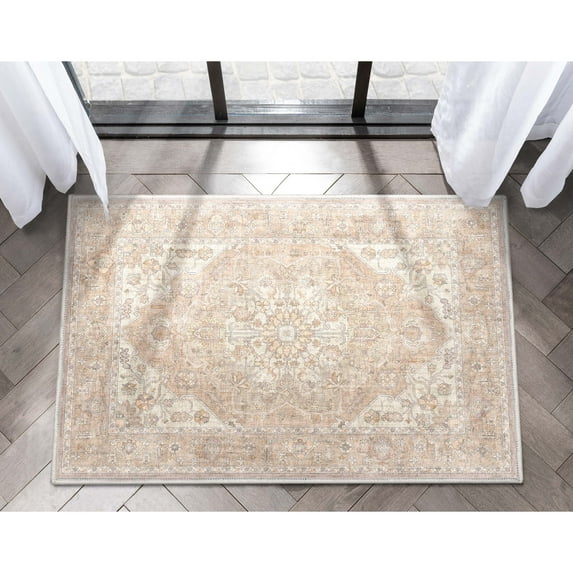 Well Woven Apollo Antigua Vintage Oriental Beige Flatweave 2'3" x 3'11" Area Rug