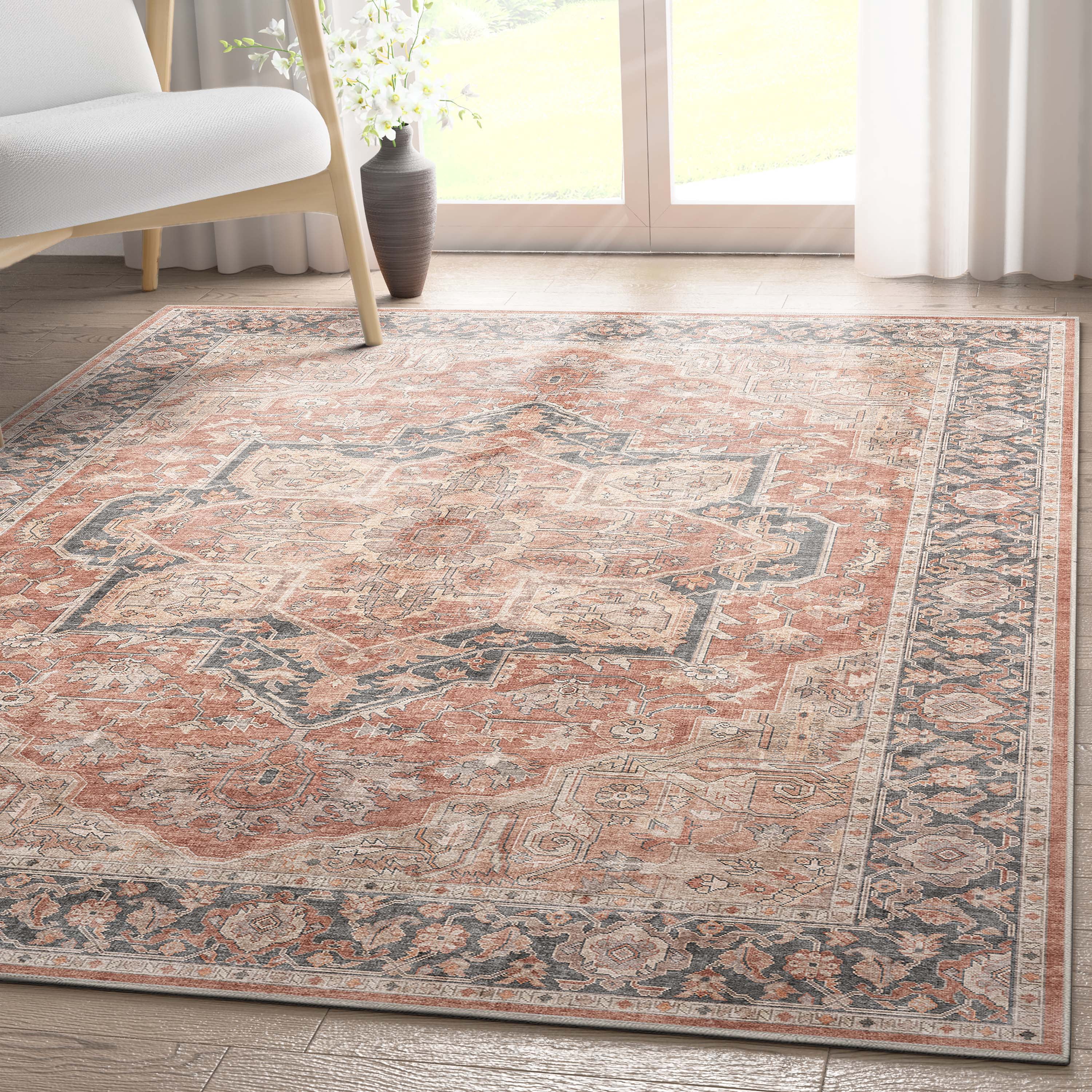 Well Woven Apollo Bolona Vintage Oriental Red Flatweave 3'3" x 5' Area Rug