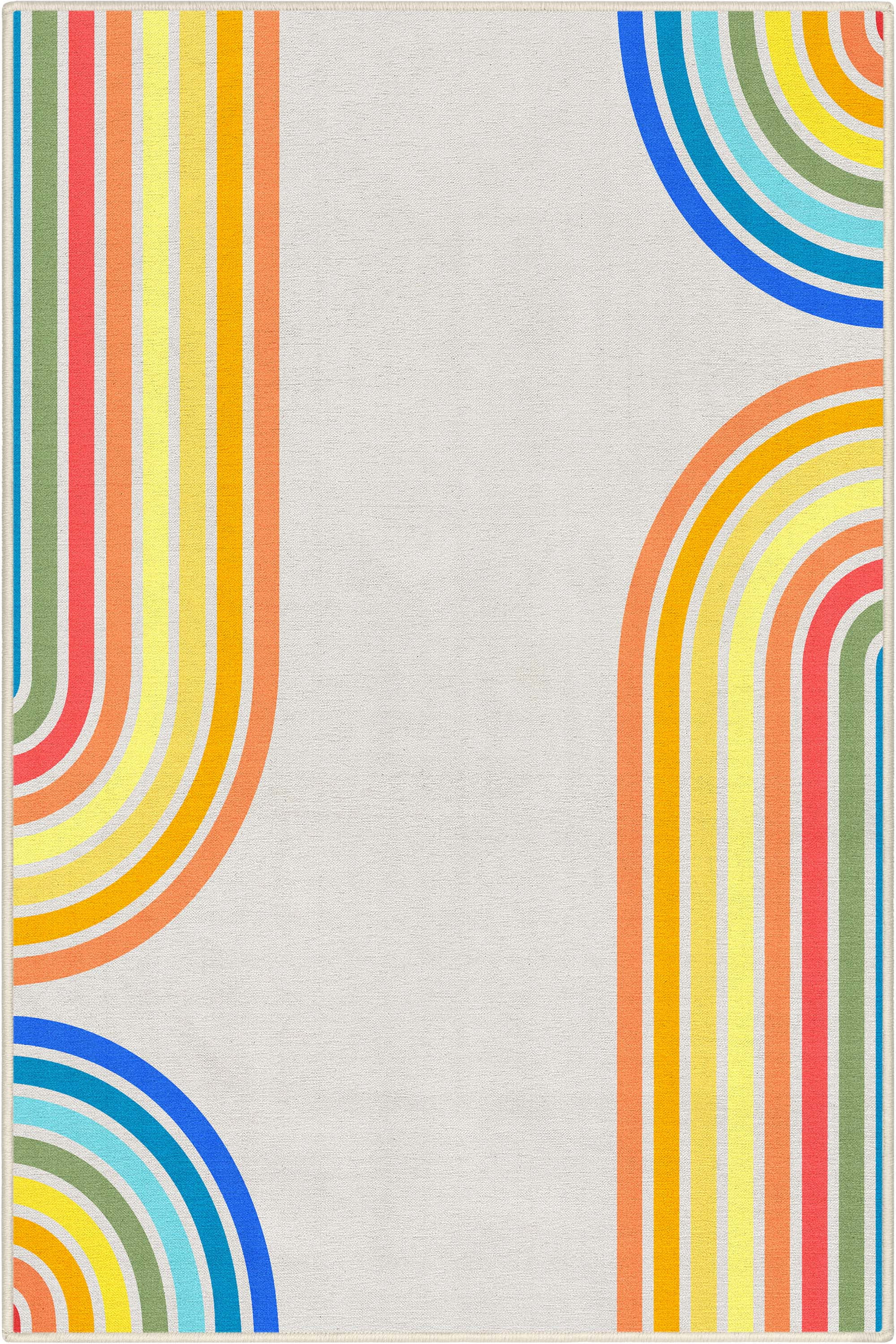 Apollo Multi Color Arch Geometric Kids Rectangular Rug 3'3" x 5'