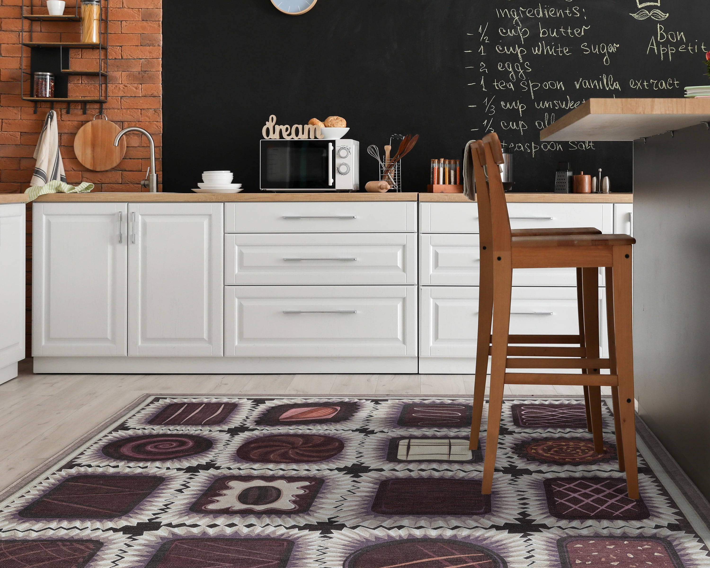 Apollo Red and Brown Polyester Chenille Reversible Rug