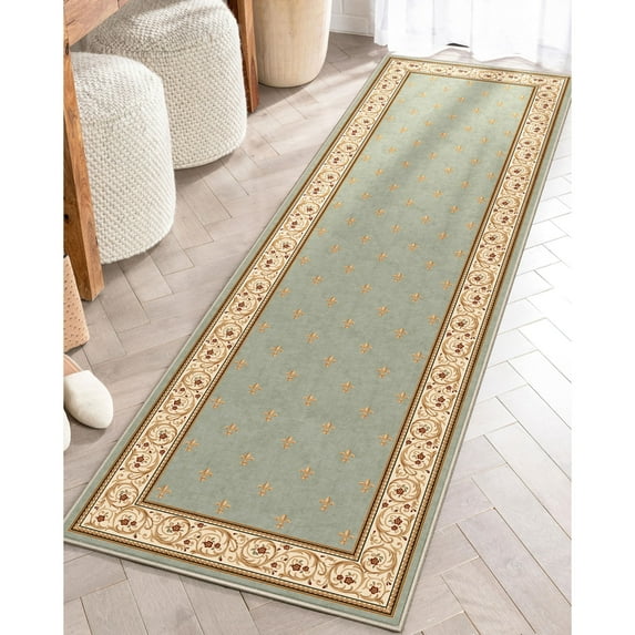 Well Woven Apollo Flatwoven Fleur De Lis Blue 2'3" x 7'3" Runner Rug