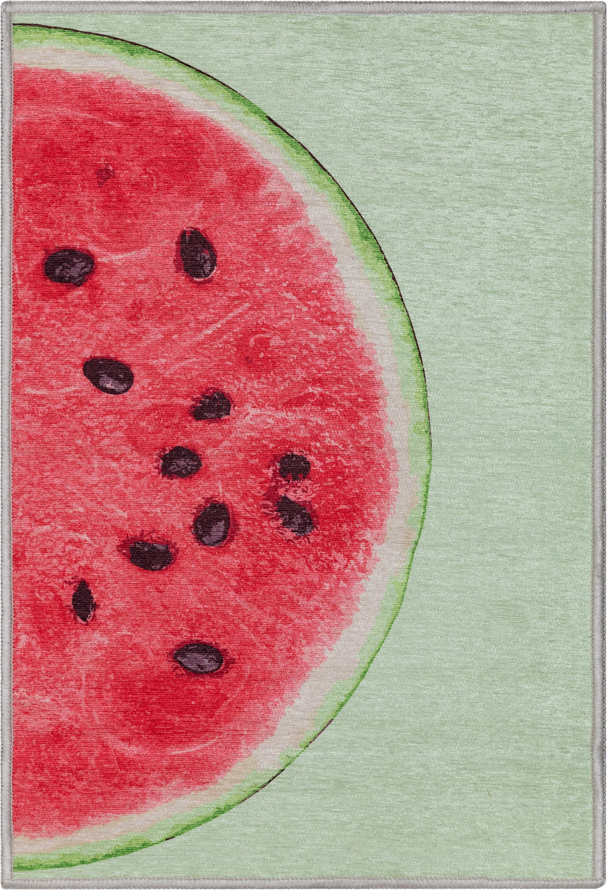 Well Woven Apollo Half Watermelon Modern Novelty Red Lime 2' x 3' Easy ...