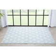 thumbnail image 1 of Well Woven Apollo Lattice Modern Moroccan Ivory Light Blue 3'11" x 5'3" Machine Washable Area Rug, 1 of 7
