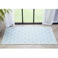 thumbnail image 1 of Well Woven Apollo Lattice Modern Moroccan Light Blue Ivory 2'3" x 3'11" Machine Washable Area Rug, 1 of 7