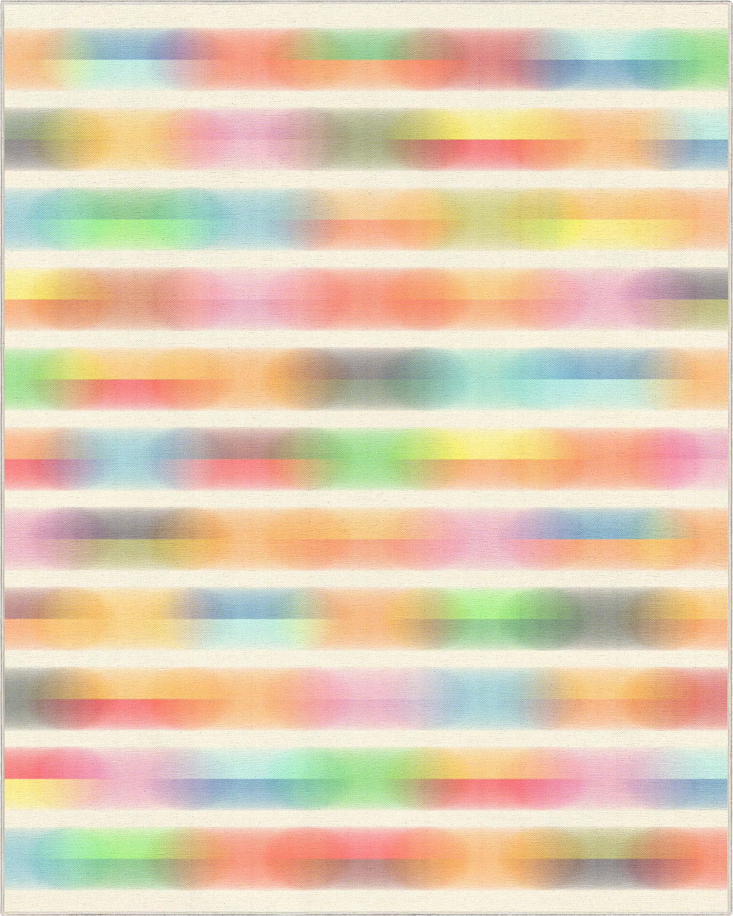 Well Woven Apollo Misty Stripes Modern Geometric Kids Multi Color Flat Pile Easy to Clean 7'10" x 9'10" Area Rug for Living Room Dining Room Bedroom and Kitchen