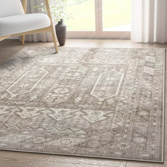 Well Woven Apollo Praha Vintage Tribal Beige Flatweave 3'3" x 5' Area Rug