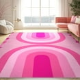 thumbnail image 1 of Well Woven Apollo Rainbow Modern Pink Flat Pile Easy to Clean 6' x 9' Area Rug for Living Room Dining Room Bedroom and Kitchen, 1 of 6