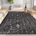 thumbnail image 1 of Well Woven Apollo Rodeo Vintage Medallion Tribal Black Grey Flat Pile Easy to Clean 5'3" x 7'3" Area Rug for Living Room Dining Room Bedroom and Kitchen, 1 of 6