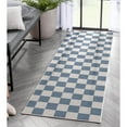 thumbnail image 1 of Well Woven Apollo Square Modern Geometric Blue Flat Pile Easy to Clean 2'3" x 7'3" Runner Rug for Living Room Stairs Hallway and Kitchen, 1 of 6