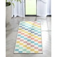 thumbnail image 1 of Well Woven Apollo Square Modern Geometric Multi Blue Flat Pile Easy to Clean 2' x 5' Runner Rug for Hallway Entryway Stair and Kitchen, 1 of 6
