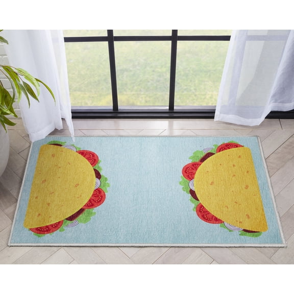 Well Woven Taco 2' x 3' Multi Blue Area Rug