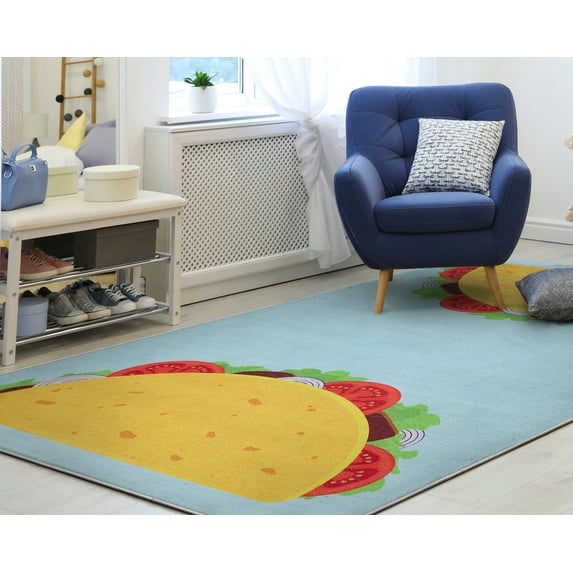 Well Woven Taco 5' x 7' Multi Blue Area Rug