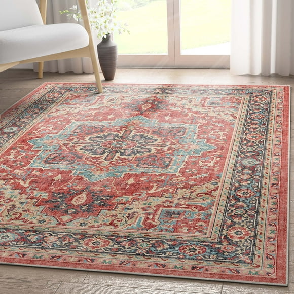 Well Woven Apollo Tirana Vintage Oriental Red Flatweave 3'3" x 5' Area Rug