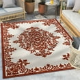 thumbnail image 1 of Well Woven Arid 3'11" x 5'3" Indoor/Outdoor High-Low Medallion Terracotta Area Rug, 1 of 10