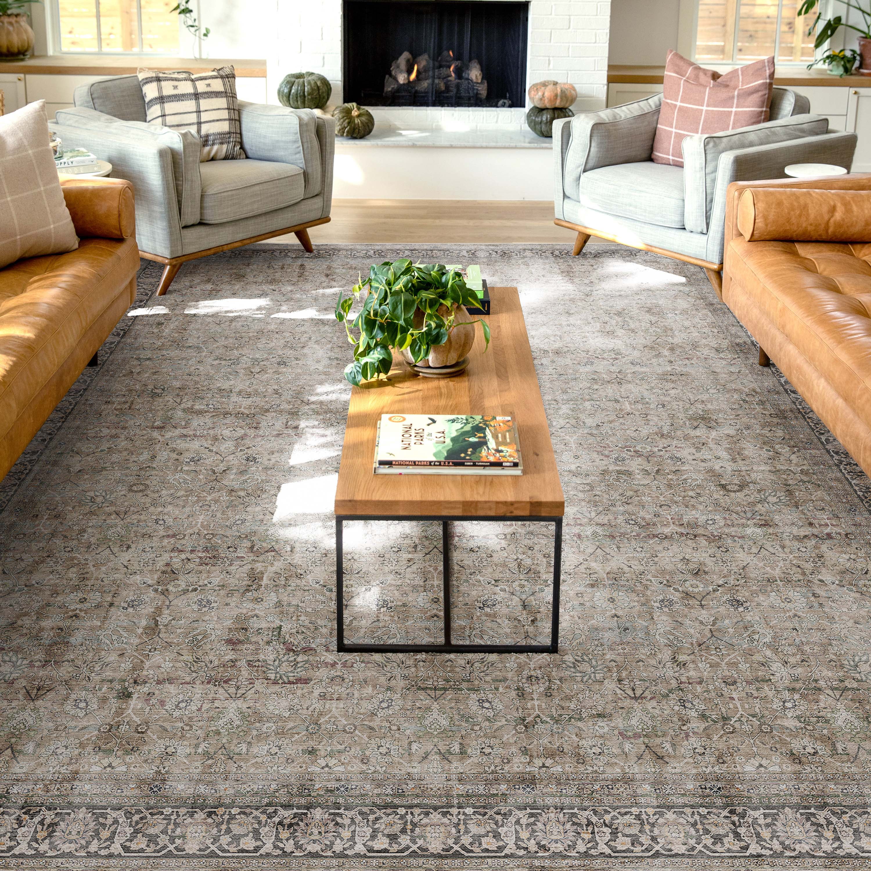 Well Woven Asha Delphine Vintage Persian Oriental Beige 9'10" x 13' Flat-Weave Area Rug