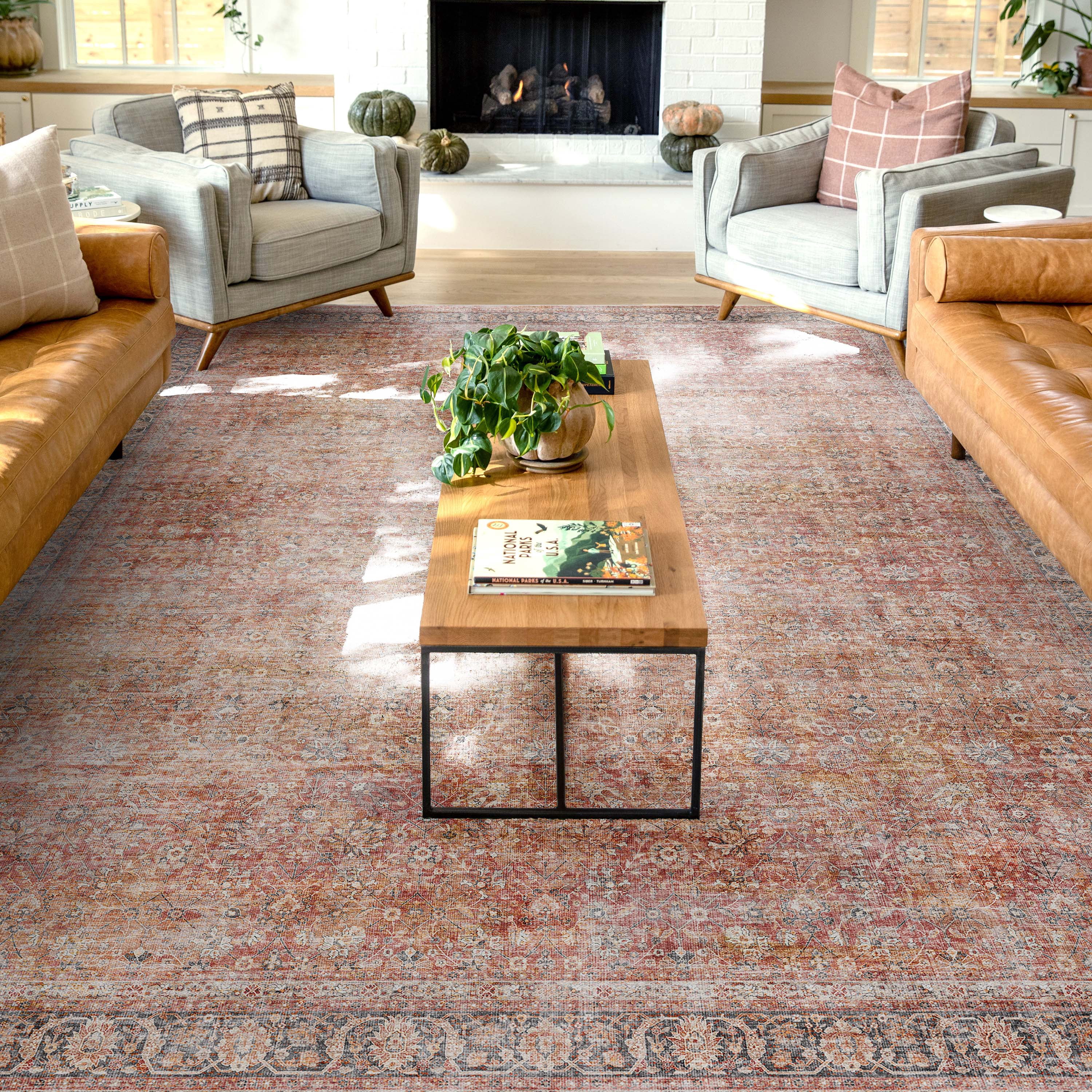 Well Woven Asha Delphine Vintage Persian Oriental Red 9'10" x 13' Flat-Weave Area Rug