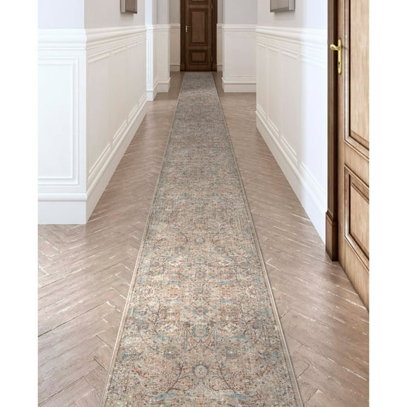 Well Woven Asha Emilia Vintage Oriental Ivory 2'3" x 24'9" Runner Rug