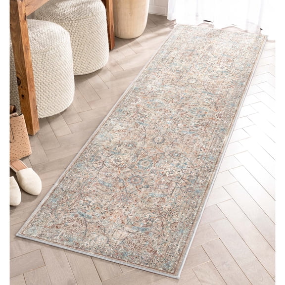 Well Woven Asha Emilia Vintage Oriental Ivory 2'3" x 7'3" Runner Rug