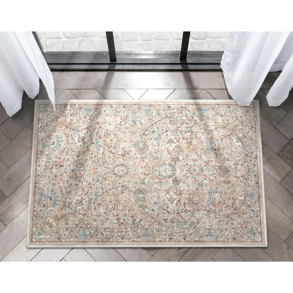 Well Woven Asha Emilia Vintage Oriental Ivory Flat-Weave 2' x 3' Area Rug
