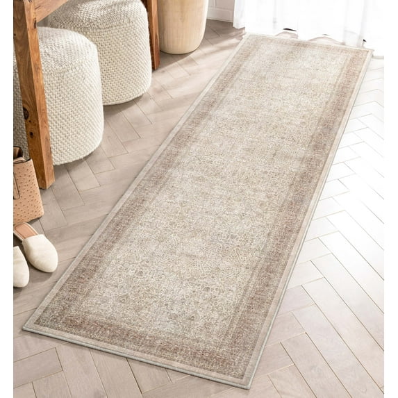 Well Woven Isolde Flatweave Persian Oriental 2'3" x 7'3" Runner Rug Beige