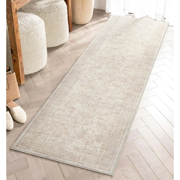 Well Woven Asha Isolde Vintage Oriental Ivory & Cream 3'11" x 5'3" Flat-Weave Area Rug