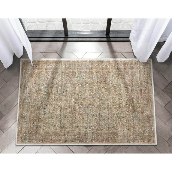 Well Woven Asha Juliette Vintage Oriental Beige Flat-Weave 2' x 3' Area Rug