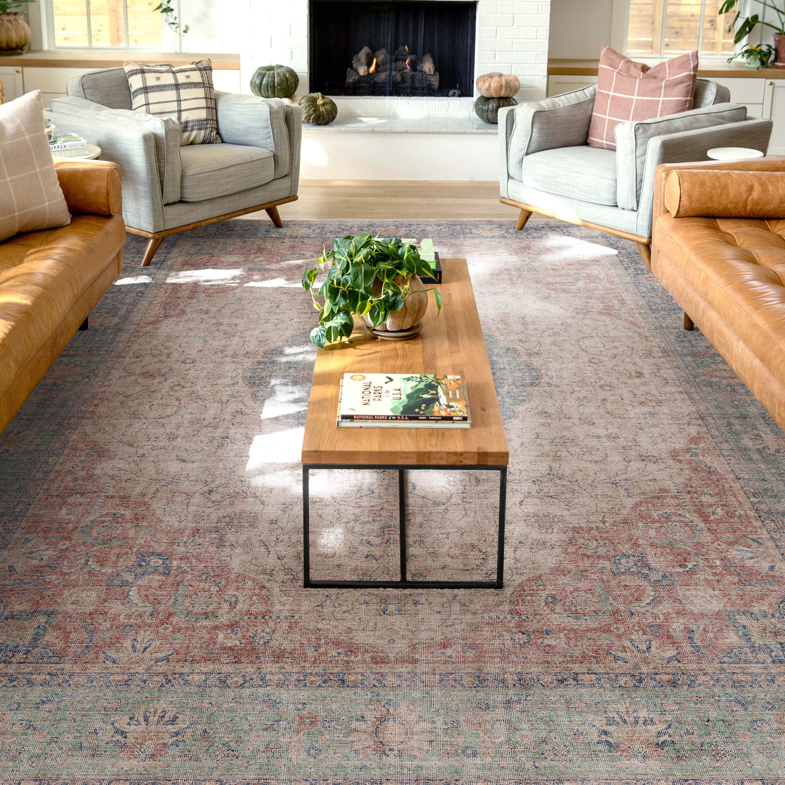 Well Woven Asha Odette Vintage Medallion Oriental Red Blue 5'3" x 7'3" Flat-Weave Area Rug