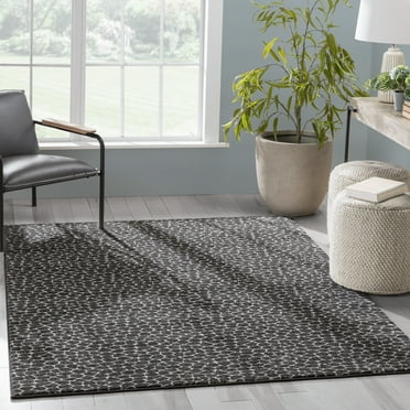 Well Woven Ashlen Brown Pebbled Geometric Area Rug 4' x 6'