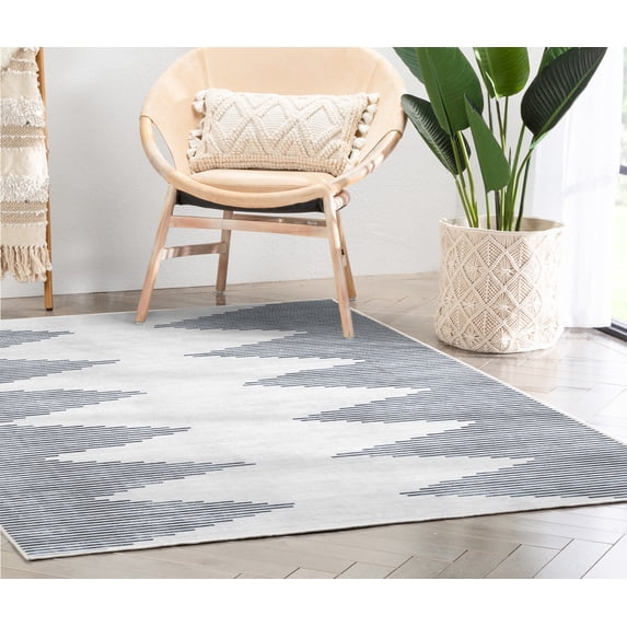 Well Woven Avery Moroccan 9'10" x 13' Area Rug Ivory & Grey