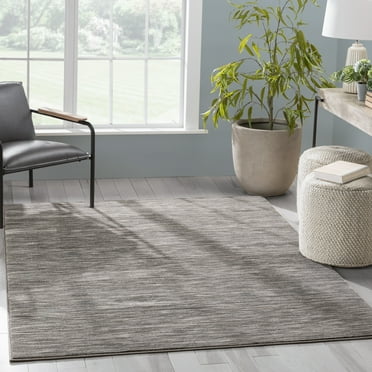 Well Woven Baldwin Owen Modern Striped Dark Grey Soft 6'7" x 9'3" Area Rug