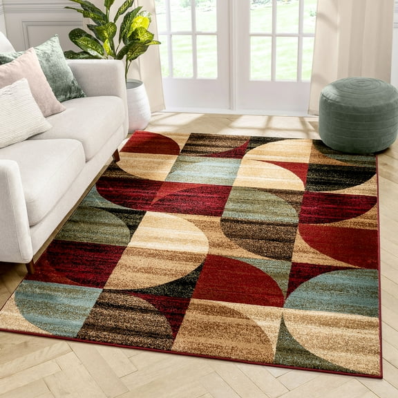 Well Woven Barclay Geometric Abstract Area Rugs, Multi-color