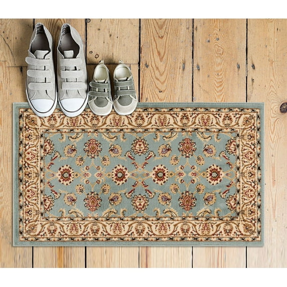 Well Woven Barclay Hannover Modern Patchwork Botanical Light Blue 2'3" x 3'11" Area Rug