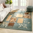 thumbnail image 1 of Well Woven Barclay Hannover Modern Patchwork Botanical Light Blue 7'10" x 9'10" Area Rug, 1 of 8