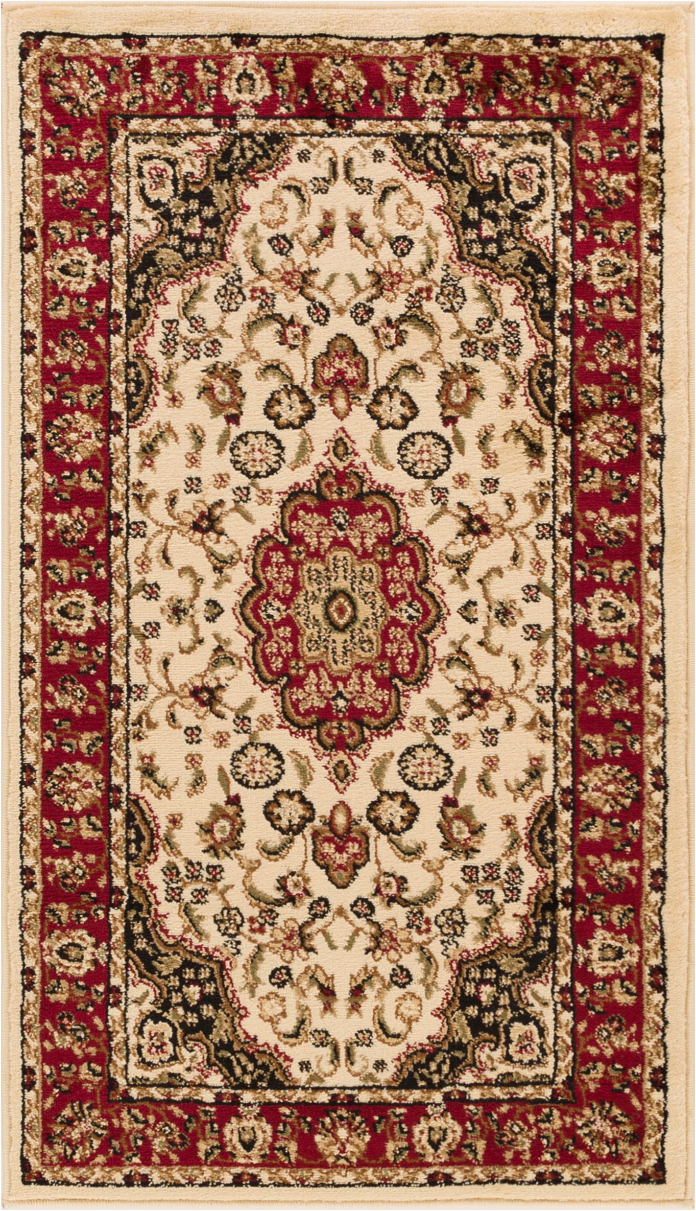 Well Woven Barclay Medallion Kashan Traditional Oriental & Persian Ivory 2'3" x 3'11" Area Rug