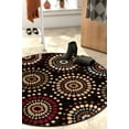 thumbnail image 1 of Well Woven Barclay Orchid Fields Modern Geometric Black 5'3" Round Rug, 1 of 5