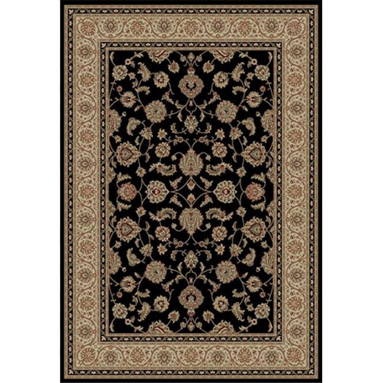 Well Woven Barclay Sarouk Traditional Oriental Panel Black 2'3" x 3'11" Area Rug