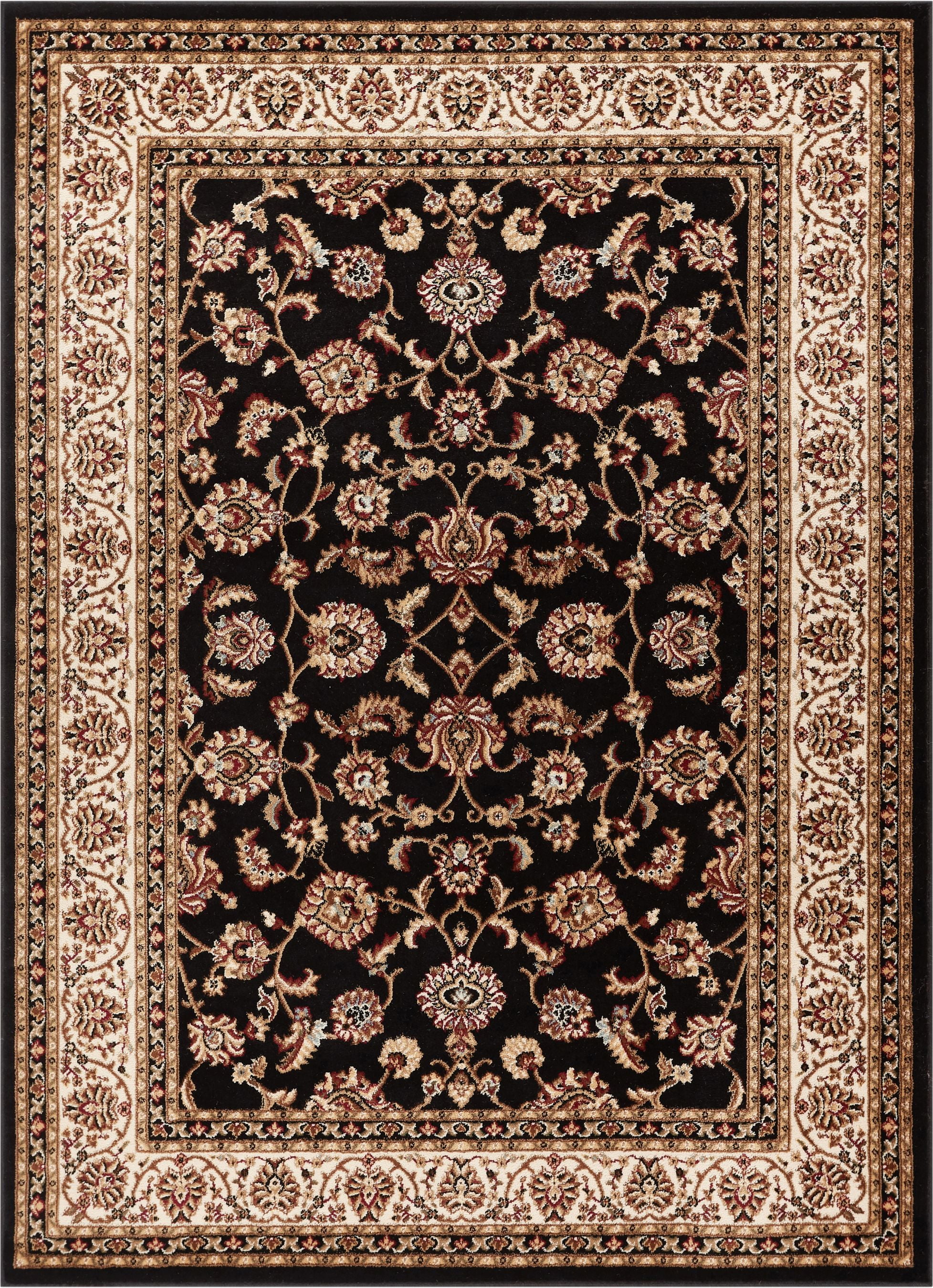 Well Woven Barclay Sarouk Traditional Oriental Panel Black 6'7" x 9'6" Area Rug