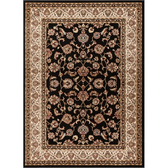 Well Woven Barclay Sarouk Traditional Oriental Panel Black 9'3" x 12'6" Area Rug