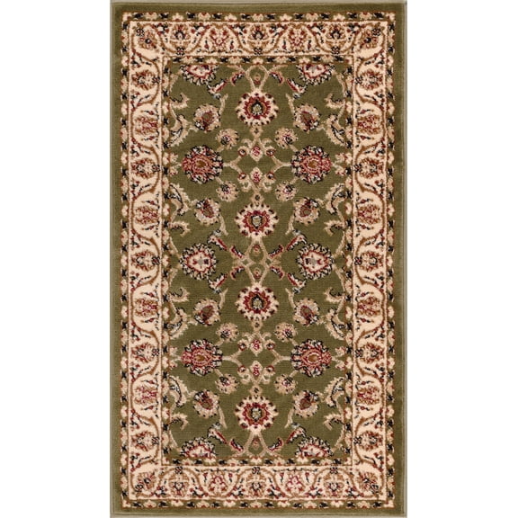Well Woven Barclay Sarouk Traditional Oriental Panel Green 2'3" x 3'11" Area Rug