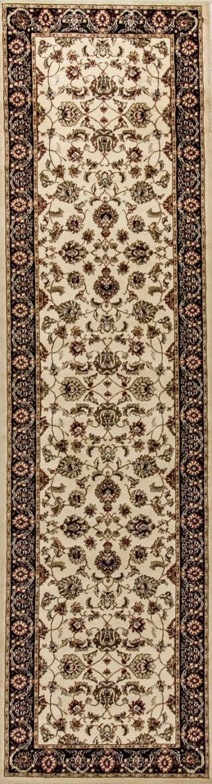 Well Woven Barclay Sarouk Traditional Oriental Panel Ivory 2'3" x 7'3" Runner Rug