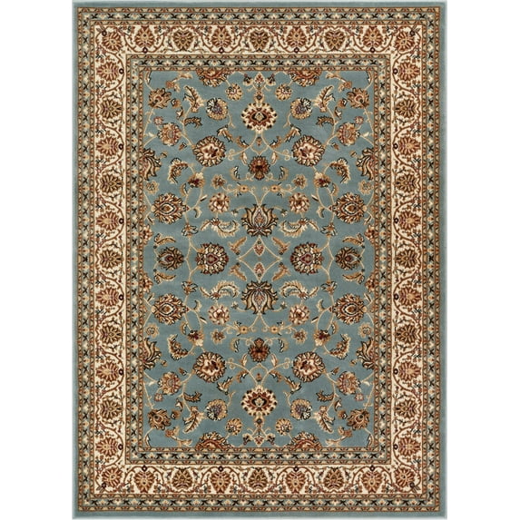 Well Woven Barclay Sarouk Traditional Oriental Panel Light Blue 7'10" x 9'10" Area Rug