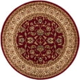 thumbnail image 1 of Well Woven Barclay Sarouk Traditional Oriental Panel Red 5'3" Round Rug, 1 of 5