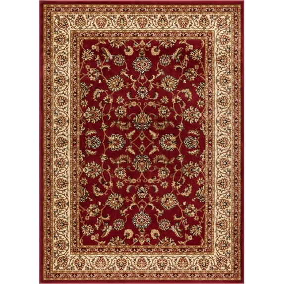 Well Woven Barclay Sarouk Traditional Oriental Panel Red 6'7" x 9'6" Area Rug