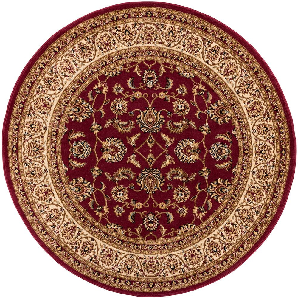 Well Woven Barclay Sarouk Traditional Oriental Panel Red 7'10" Round Rug