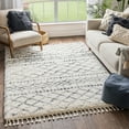 thumbnail image 1 of Well Woven Bissi Ivory Super Thick & Soft Moroccan Shag 5x7 (5'3" x 7'3") Area Rug, 1 of 7
