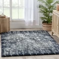 thumbnail image 1 of Well Woven Brega Blue Super Thick & Soft Tribal Diamond Stripes 5x7 (5'3" x 7'3") Area Rug, 1 of 8