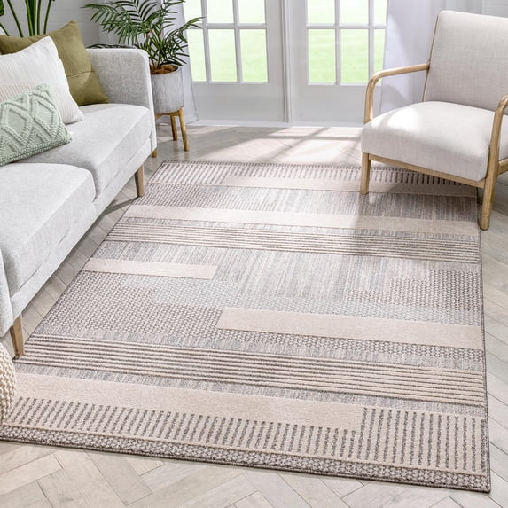 Well Woven Brer Beige Abstract Geometric Tribal Pattern Runner Rug 2'7" x 9'10"